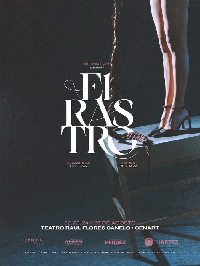Cartel de la obra El Rastro en el Teatro Raúl Flores Canelo del CENART