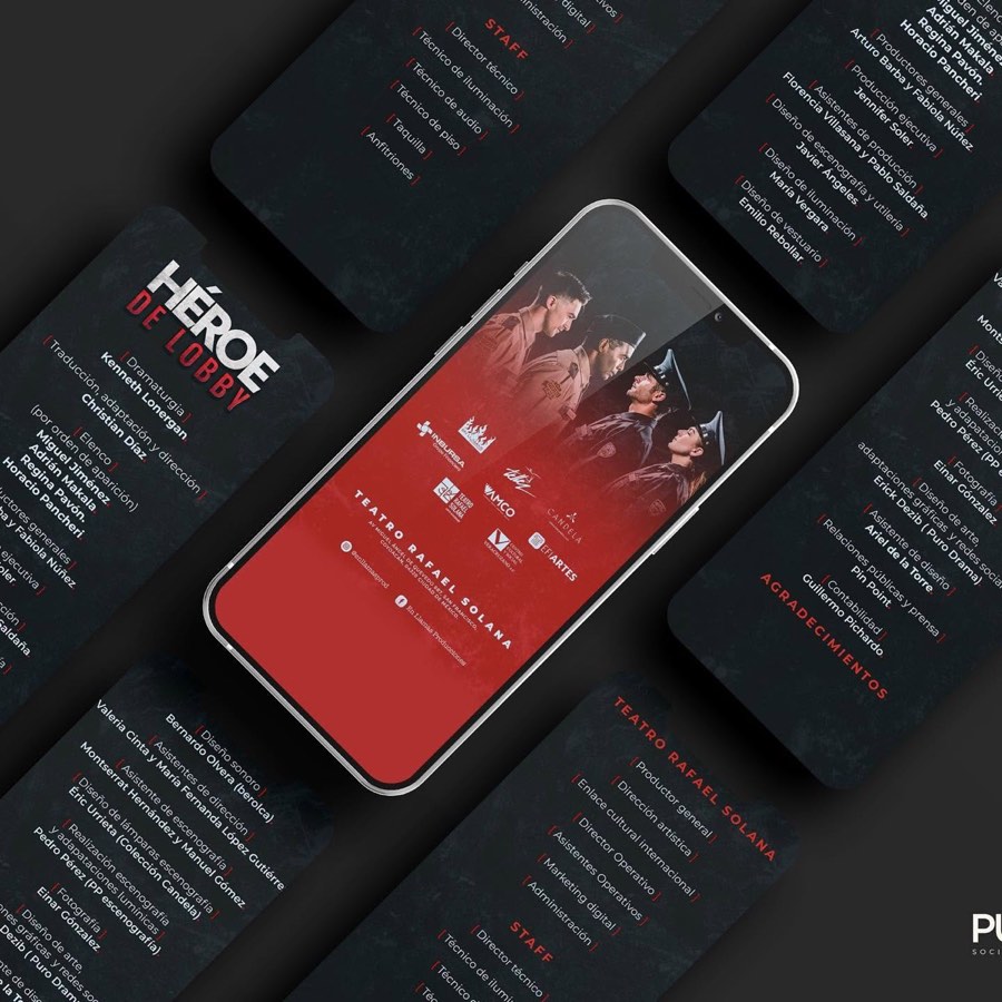 Programa de mano digital de Héroe de Lobby